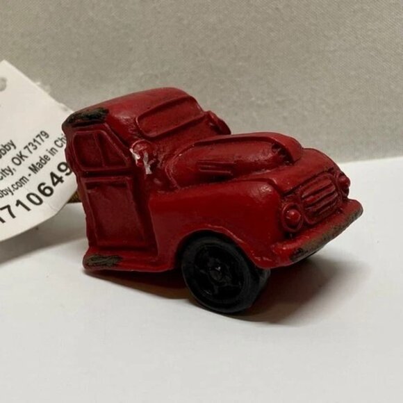 Vintage Drawer Pull Polyresin Red Truck Handle Cabinet Door Dresser Knob NWT - Picture 7 of 10